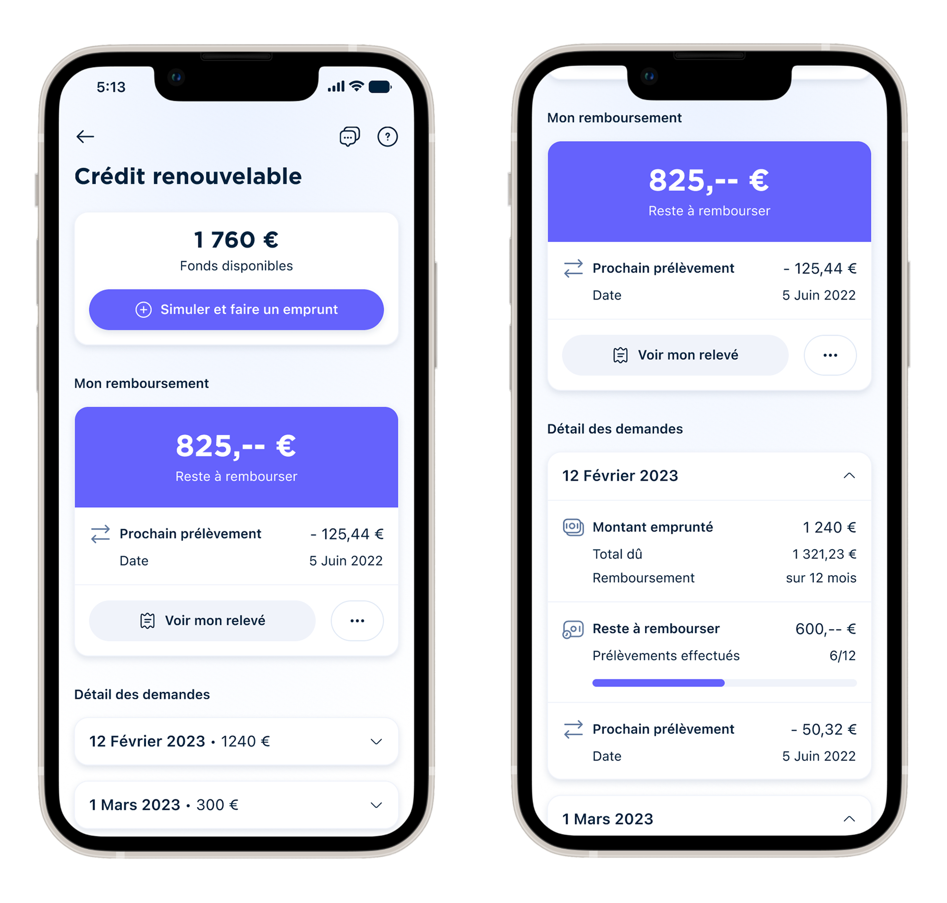 New in-app loan results design