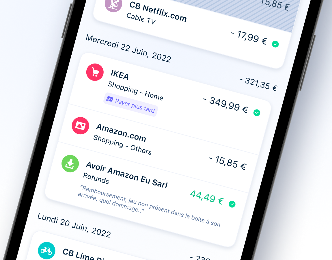 Cover showing a mockup of the redesigned transactions screen