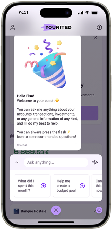ia assistant answering questions about finance and travels
