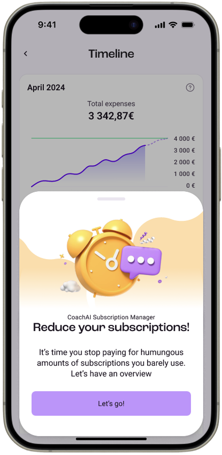 ia assistant suggesting ways to reduce recurring expenses