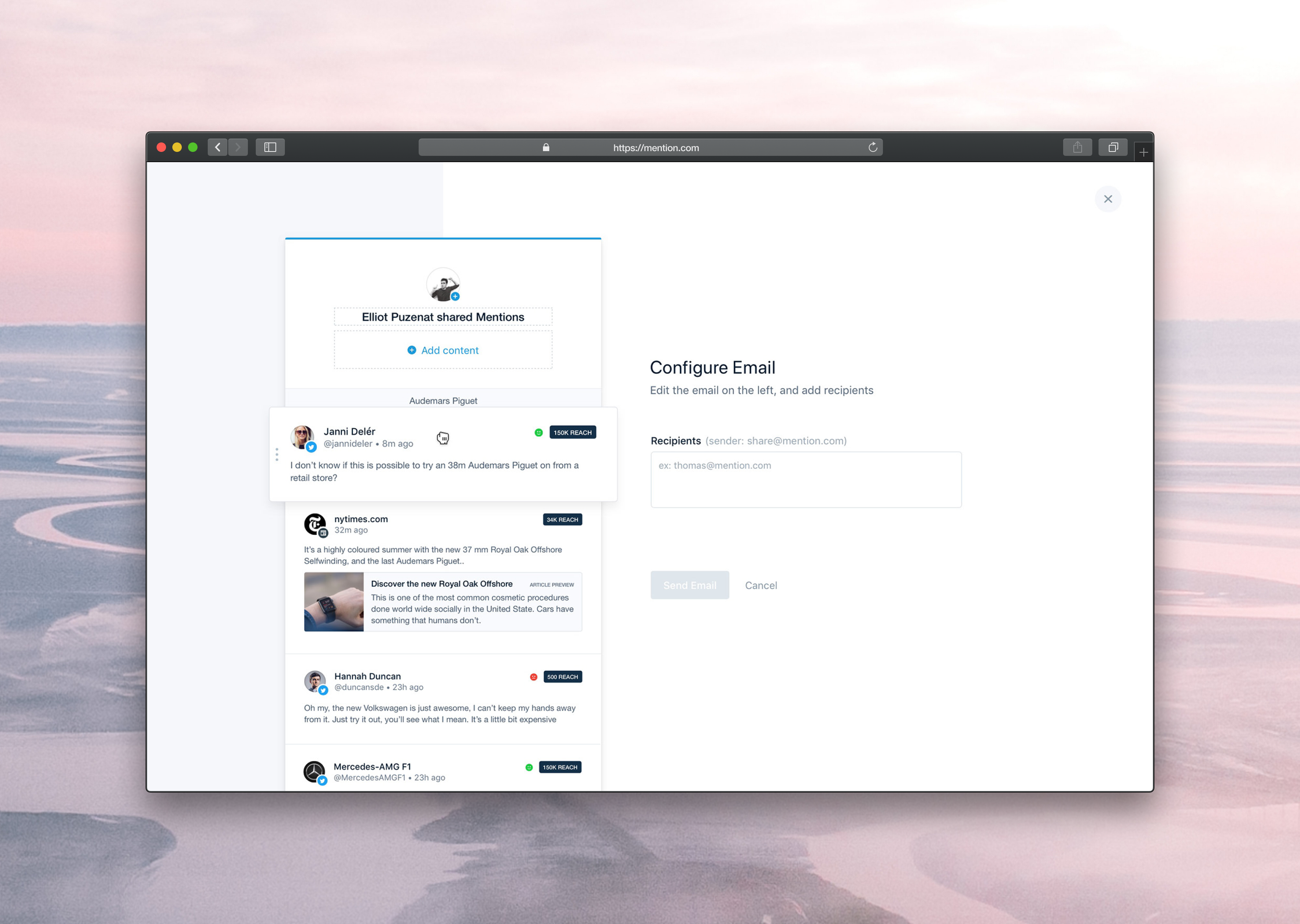 Mention internship design
